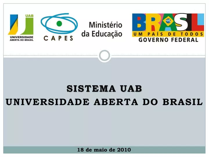 sistema uab universidade aberta do brasil