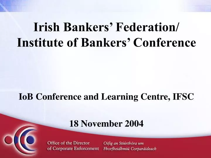 irish bankers federation institute of bankers conference