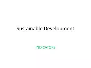 Sustainable Development