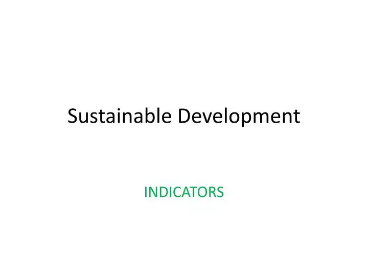 sustainable development