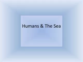 Humans &amp; The Sea