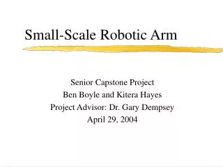 Small-Scale Robotic Arm