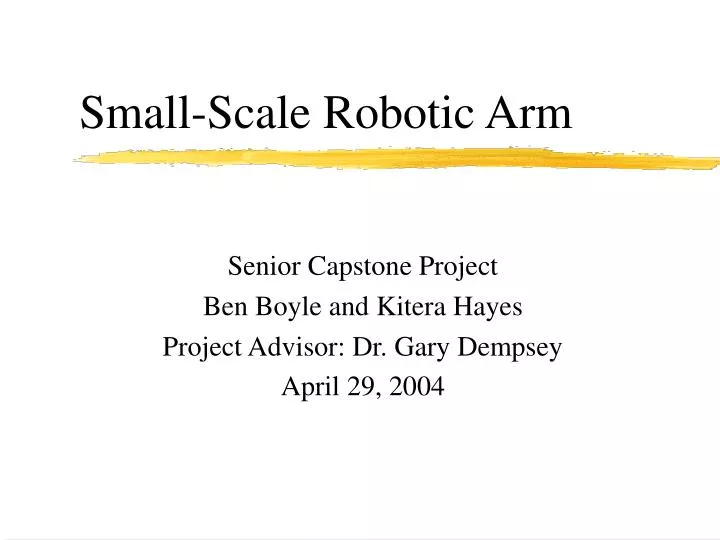 small scale robotic arm