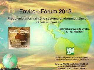 e nviro i f rum 2013