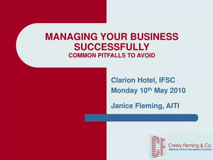 managing your business successfully common pitfalls to avoid