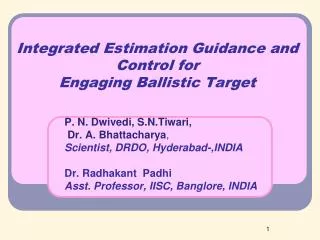 integrated estimation guidance and control for engaging ballistic target