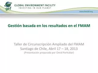 gesti n basada en los resultados en el fmam