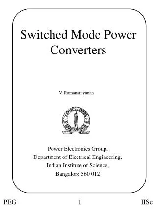 Switched Mode Power Converters