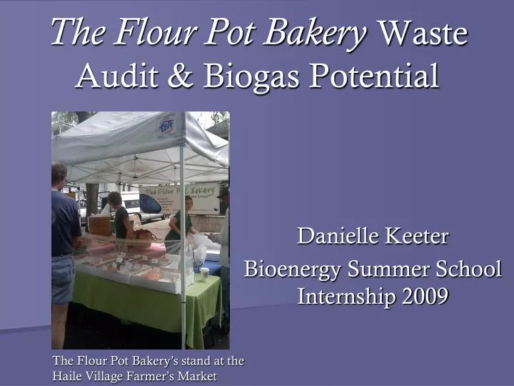 the flour pot bakery waste audit biogas potential