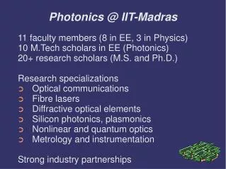 Photonics @ IIT-Madras