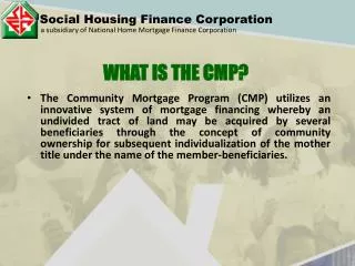 Social Housing Finance Corporation