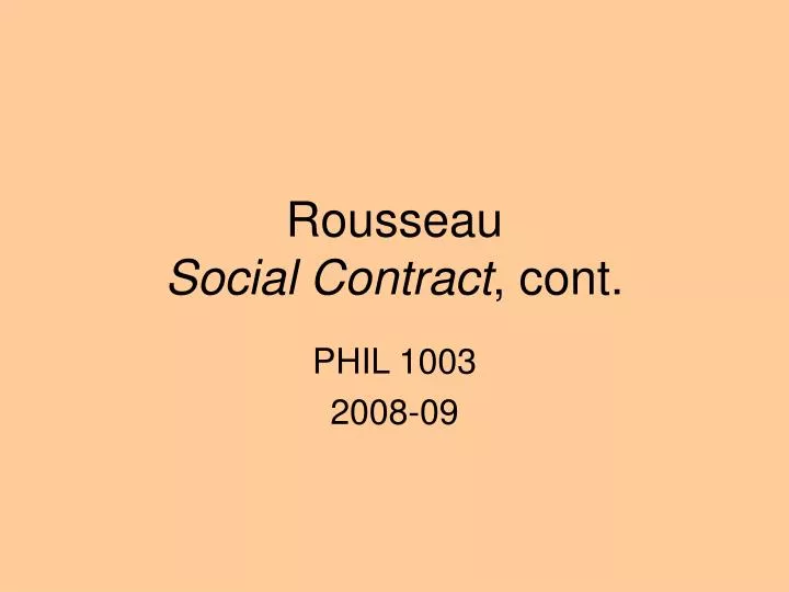 rousseau social contract cont