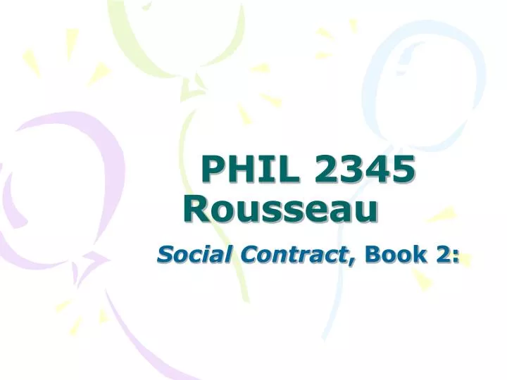 phil 2345 rousseau