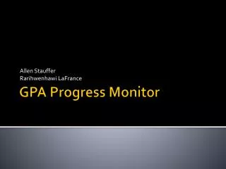 GPA Progress Monitor