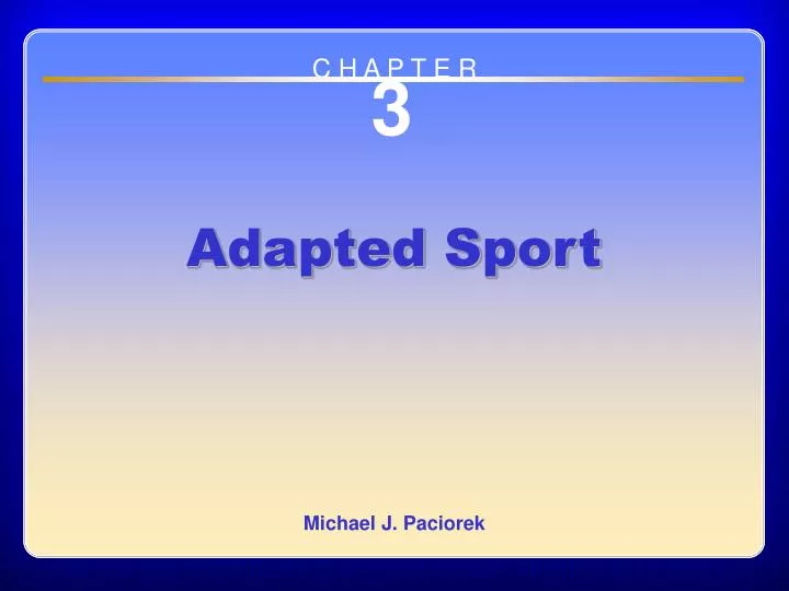 chapter 3 adapted sport