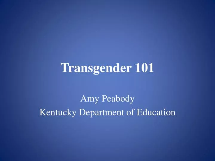 transgender 101