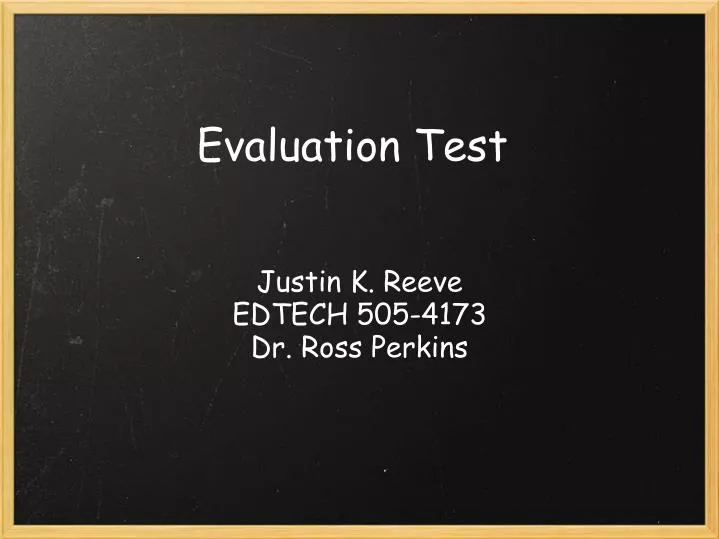 evaluation test