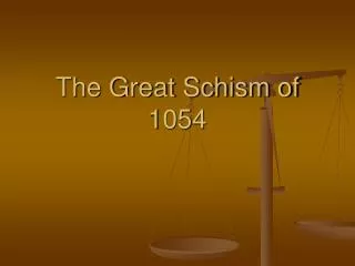 The Great Schism of 1054