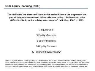 1 Equity Goal 5 Equity Measures 6 Equity Priorities 16 Equity Elements