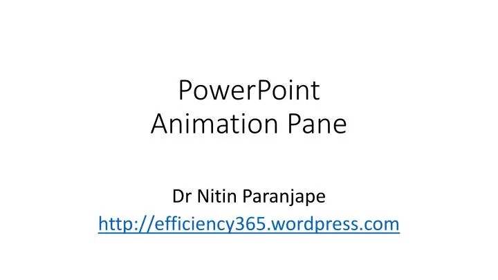 powerpoint animation pane