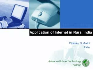Application of Internet in Rural India