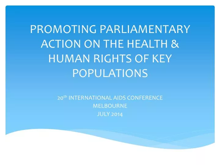 promoting parliamentary action on the health human rights of key populations