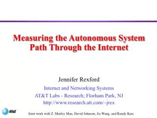 Measuring the Autonomous System Path Through the Internet