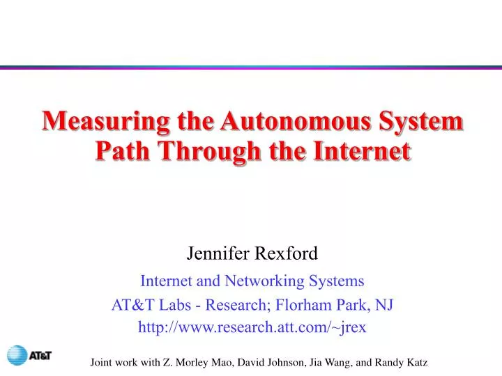 measuring the autonomous system path through the internet