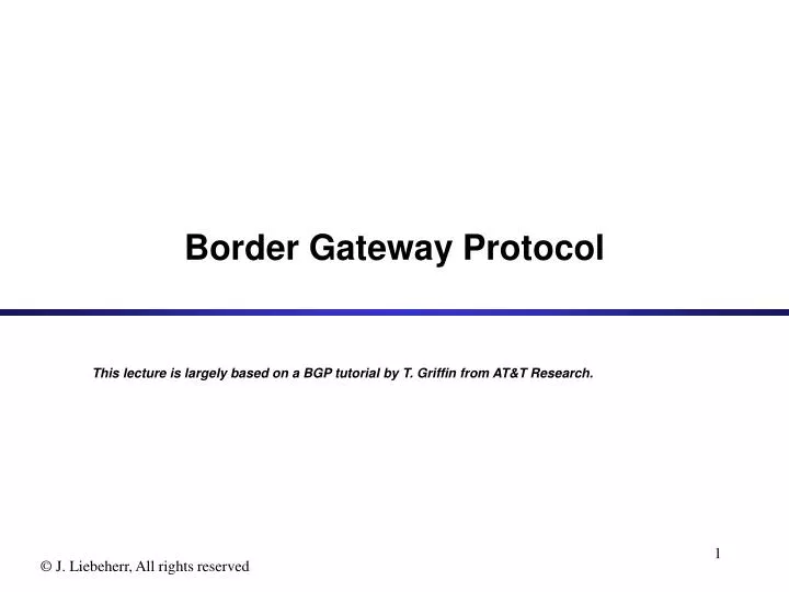 border gateway protocol