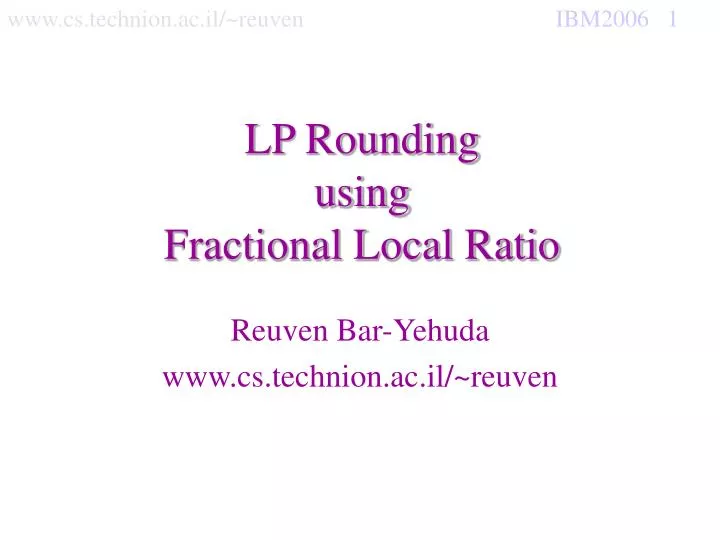 lp rounding using fractional local ratio
