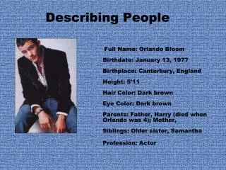 Describing People