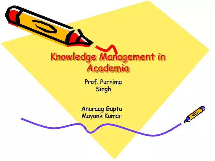 knowledge management in academia