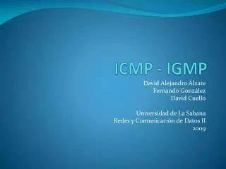 icmp igmp