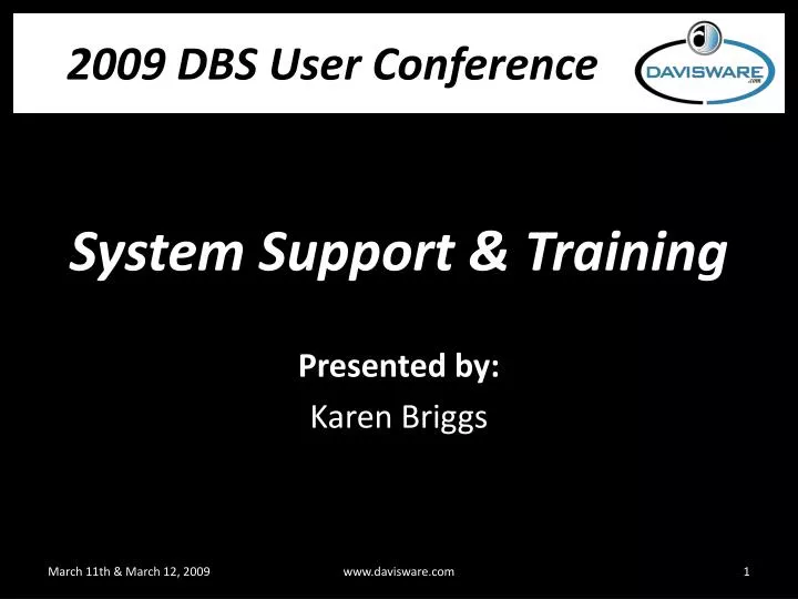 system support training