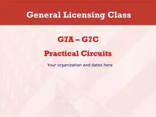 General Licensing Class