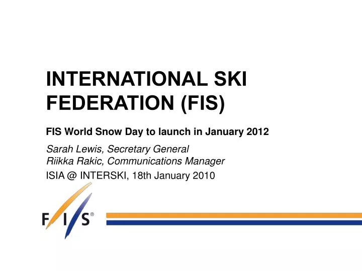international ski federation fis