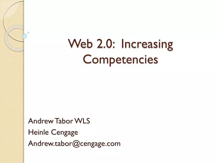 web 2 0 increasing competencies