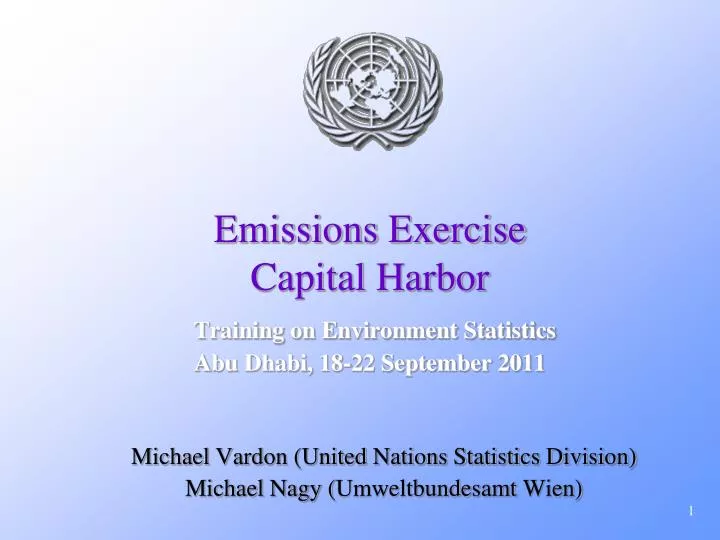 emissions exercise capital harbor training on environment statistics abu dhabi 18 22 september 2011