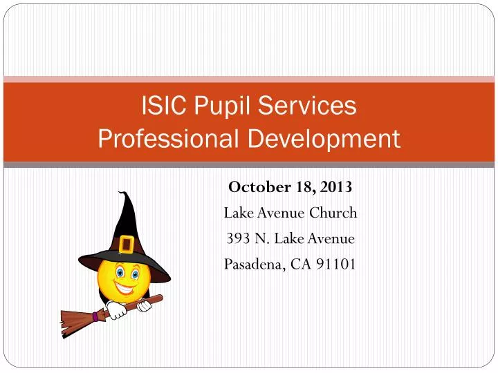 isic pupil services professional development