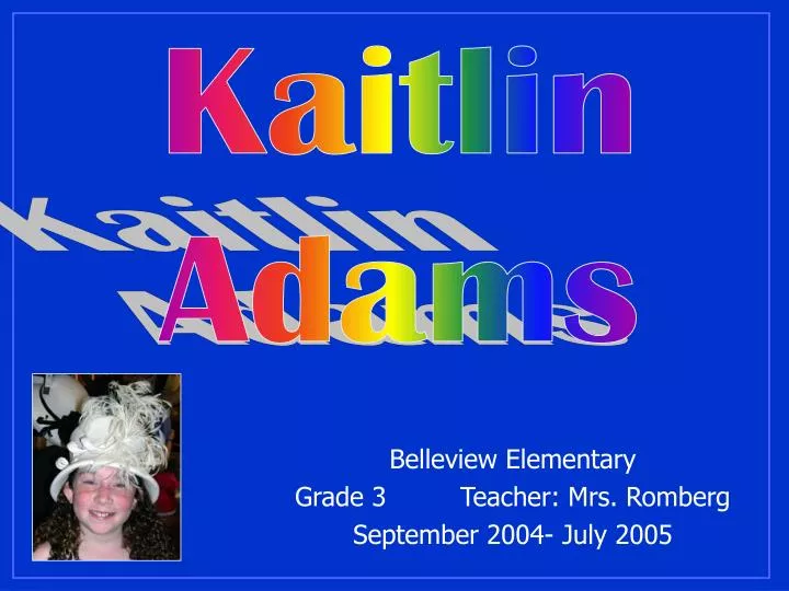 belleview elementary grade 3 teacher mrs romberg september 2004 july 2005