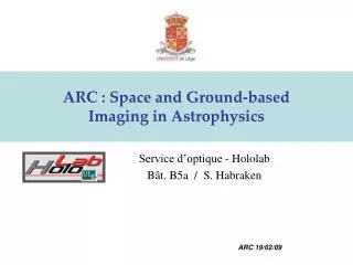 ARC : Space and Ground-based Imaging in Astrophysics