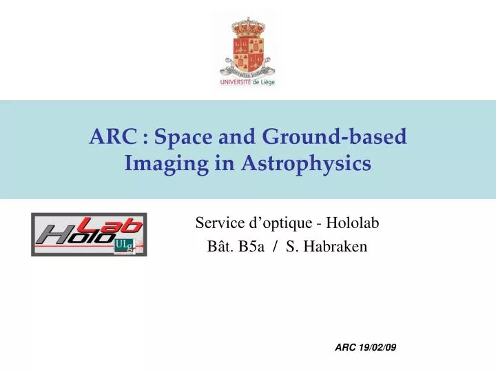 arc space and ground based imaging in astrophysics