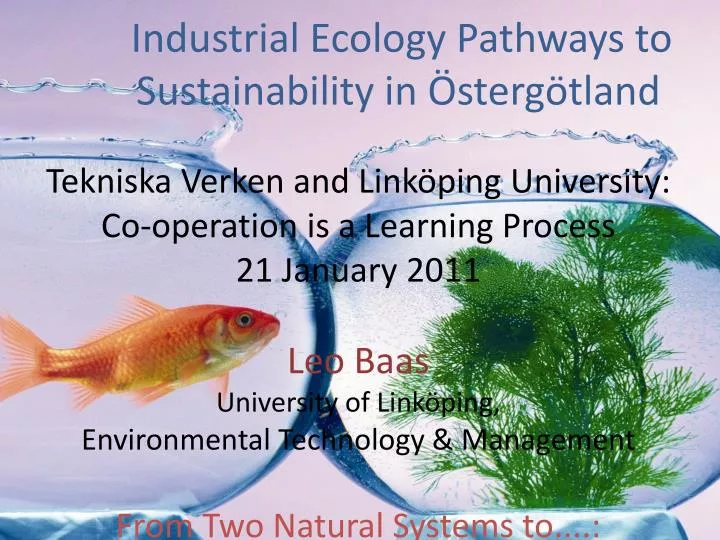 industrial ecology pathways to sustainability in sterg tland