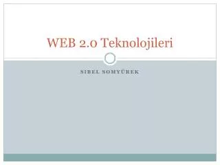 web 2 0 teknolojileri