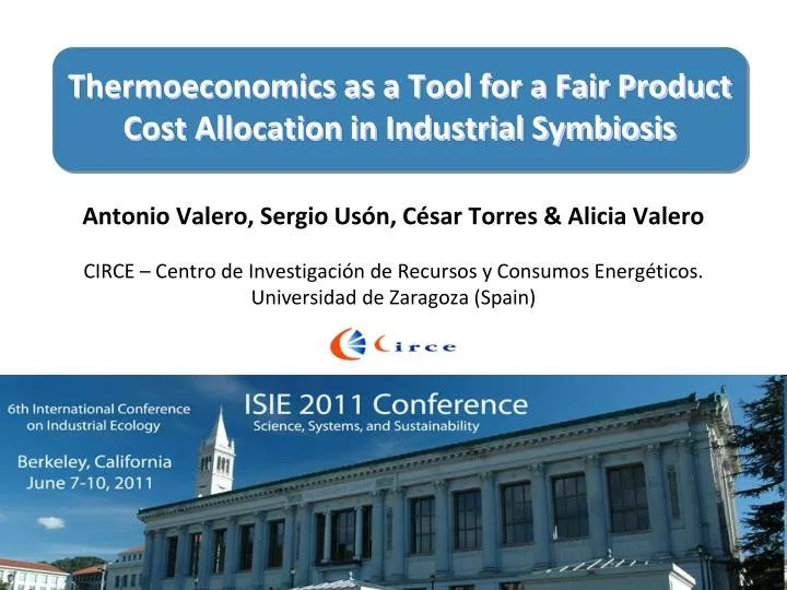 thermoeconomics as a tool for a fair product cost allocation in industrial symbiosis