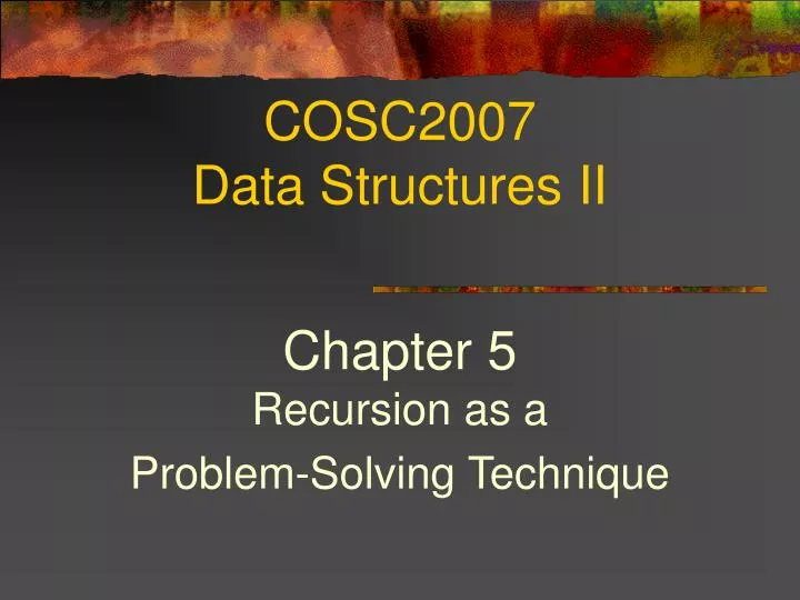 cosc2007 data structures ii