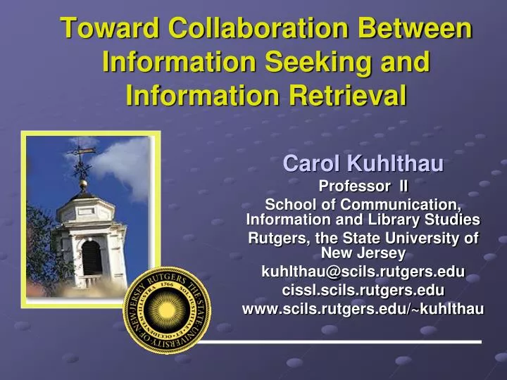 toward collaboration between information seeking and information retrieval