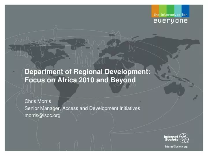 department of regional development focus on africa 2010 and beyond
