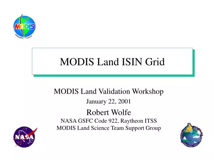 modis land isin grid