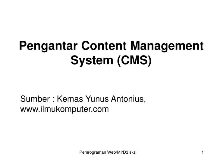 pengantar content management system cms